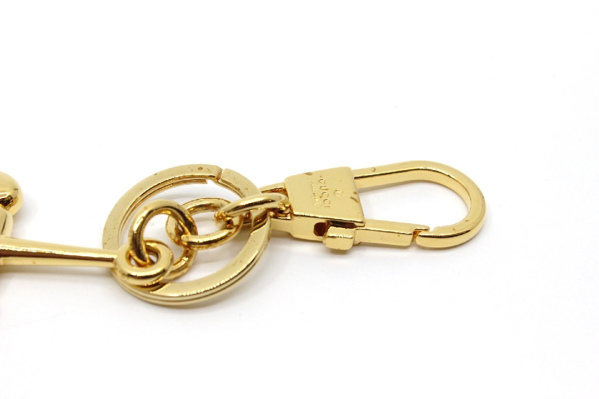  Gucci шланг bit 1955 625686 брелок для ключа Gold металлические принадлежности кольцо для ключей очарование Logo 
