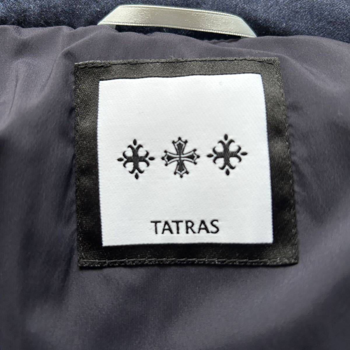 TATRAS タトラス ダウンジャケット シルク混 ポーランド製 ネイビー フード欠品_画像8
