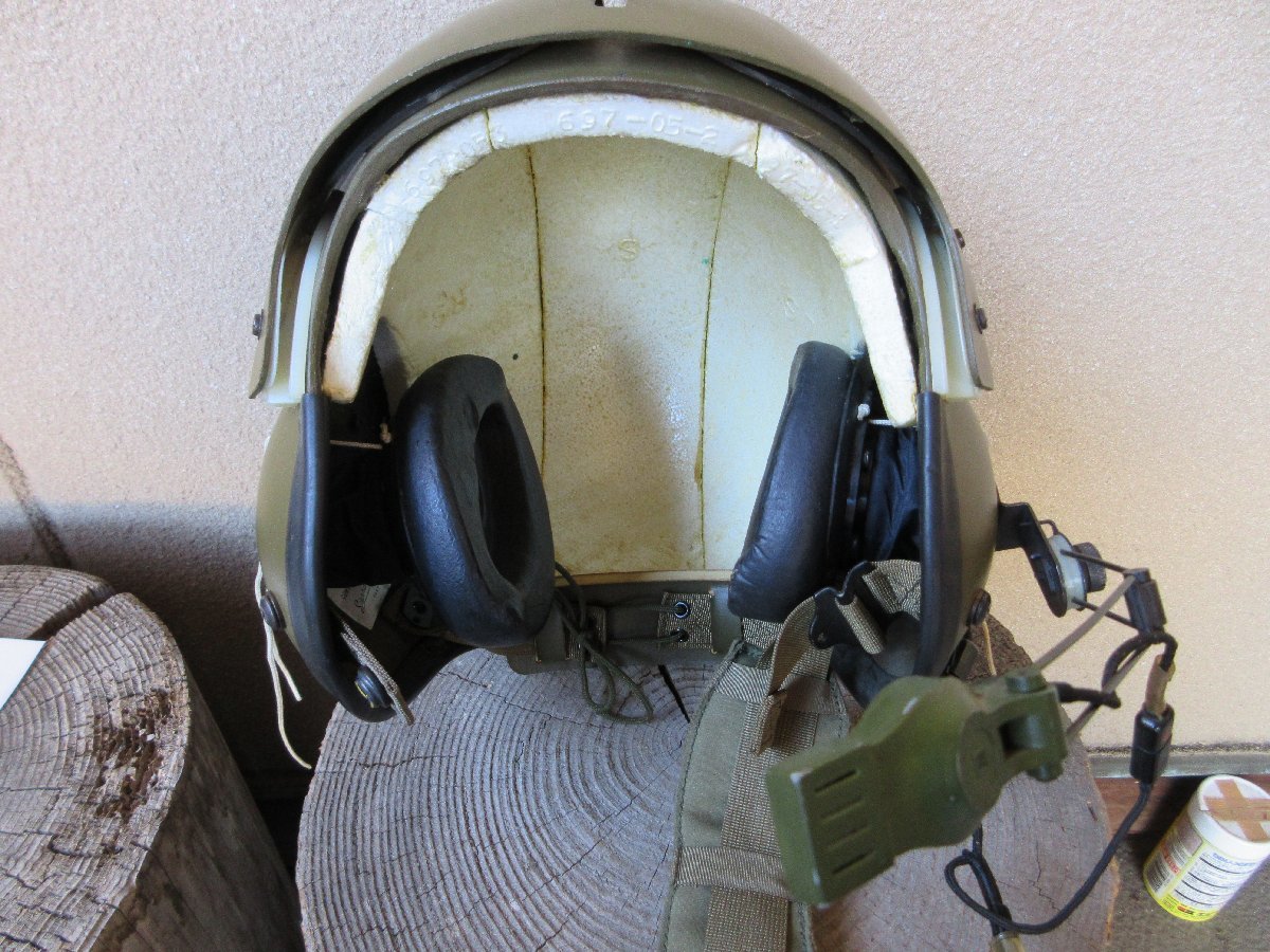 F25000★米軍ヘリコプターパイロト APH-4 フライト ヘルメット/地獄の黙示録UH-1ヘリパイ搭乗員ベトナム戦争VIETNAMナム戦キルゴア中佐の画像8