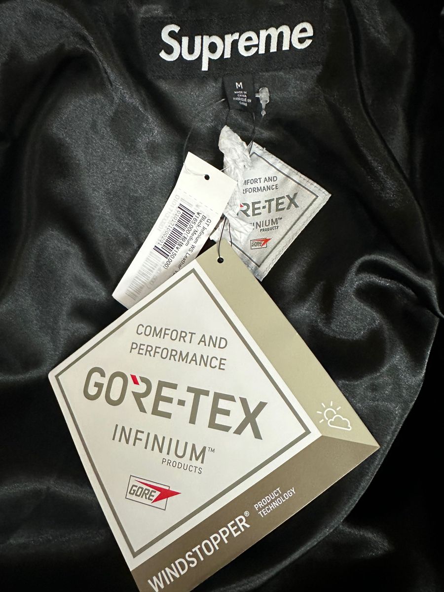 Supreme Gore-Tex Infinium Windstopper Leather Varsity Jacket Supreme Gore-Tex Infinium Windstopper Leather Varsity Jacket