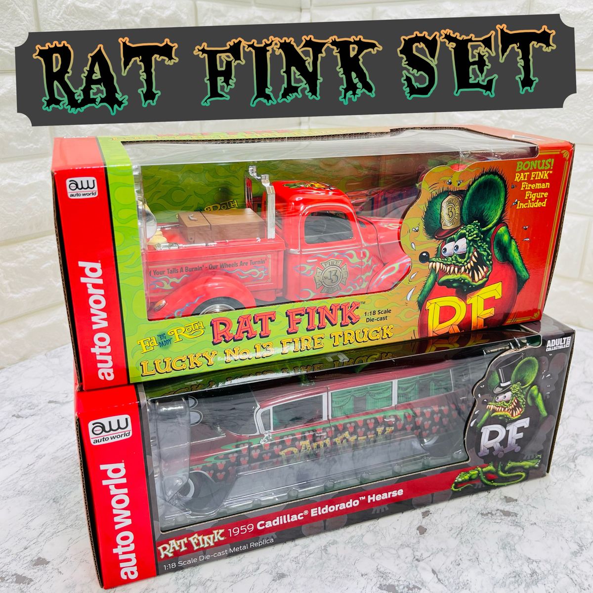 Autoworld RATFINK ラットフィンク 1/18 キャデラック エルドラド