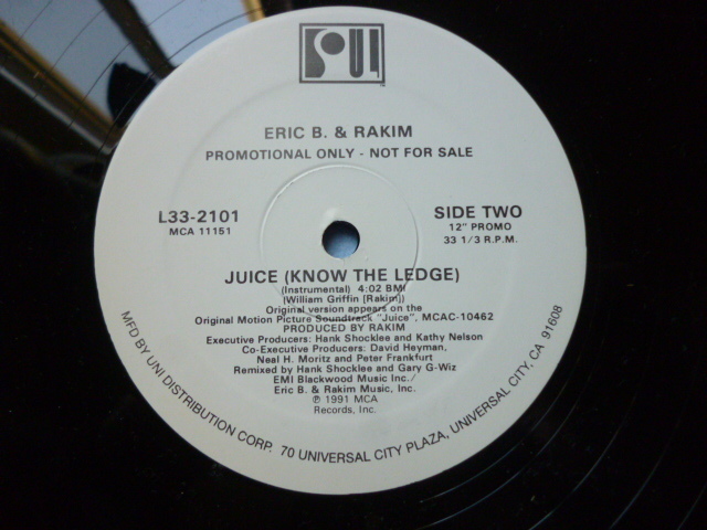 Eric B. & Rakim / Juice (Know The Ledge) 試聴可 疾走感半端ない！激渋アッパー HIPHOP CLASSIC 12 _画像2