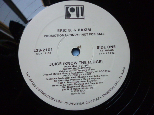 Eric B. & Rakim / Juice (Know The Ledge) 試聴可 疾走感半端ない！激渋アッパー HIPHOP CLASSIC 12 _画像1