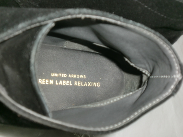 ★UNITED ARROWS/GREEN LABEL RELAXING スウェードチャッカブーツ 8 ユナイテッドアローズ/グリーンレーベルリラクシング ブラック_画像6