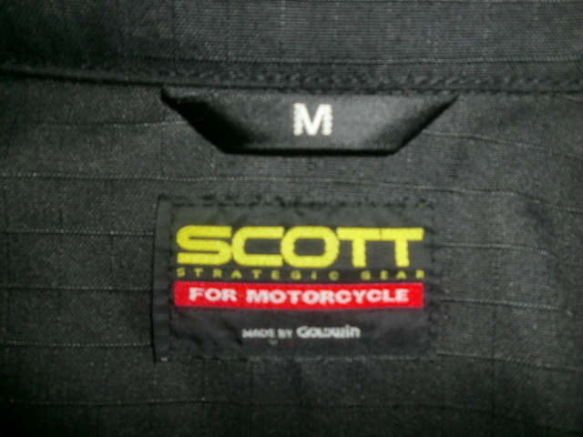 ★日本製 SCOTT ドリズラージャケット M ゴールドウィン製スコット FOR MOTORCYCLE ドリズラースウィングトップ ブラック_画像3