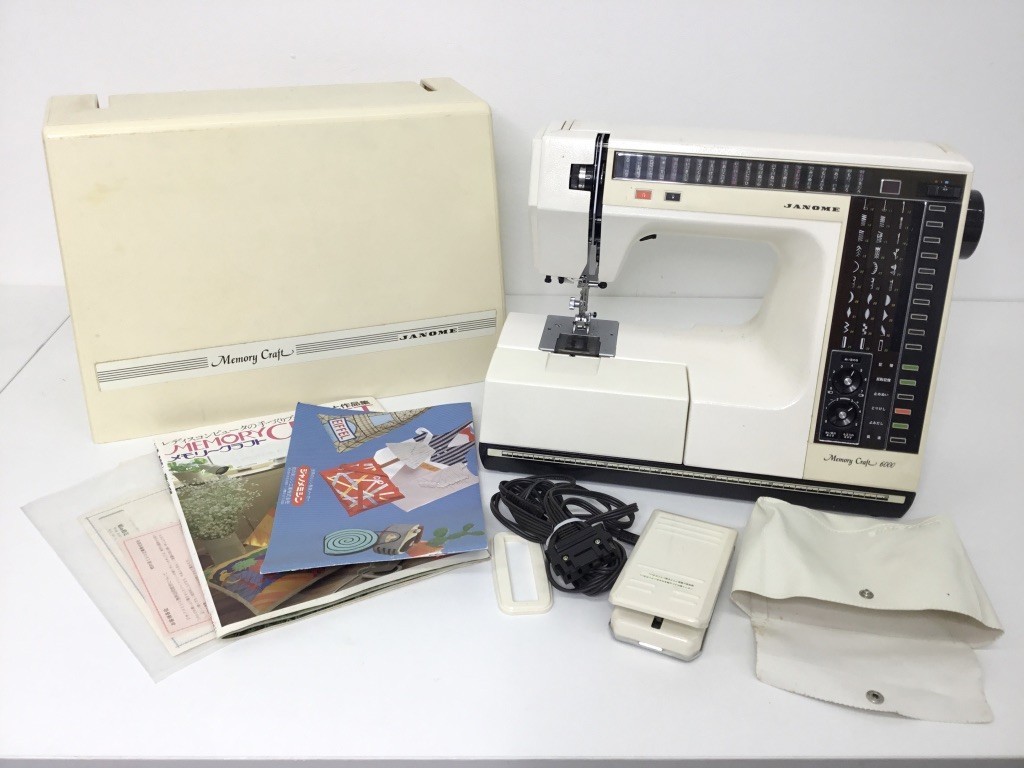 ●営SR492-120　JANOME ジャノメミシン Memory CRAFT 6000 MODEL 6000 ミシン アンティーク メモリー クラフト_画像1