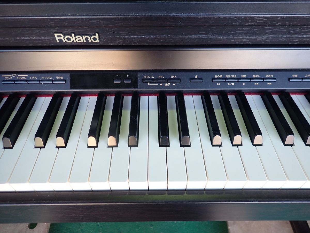 ☆営SA296　直接引き取り限定　Roland ローランド　HP503 電子ピアノ 88鍵盤 楽器 音楽 演奏 2012年製　中古現状品　椅子付き_画像9