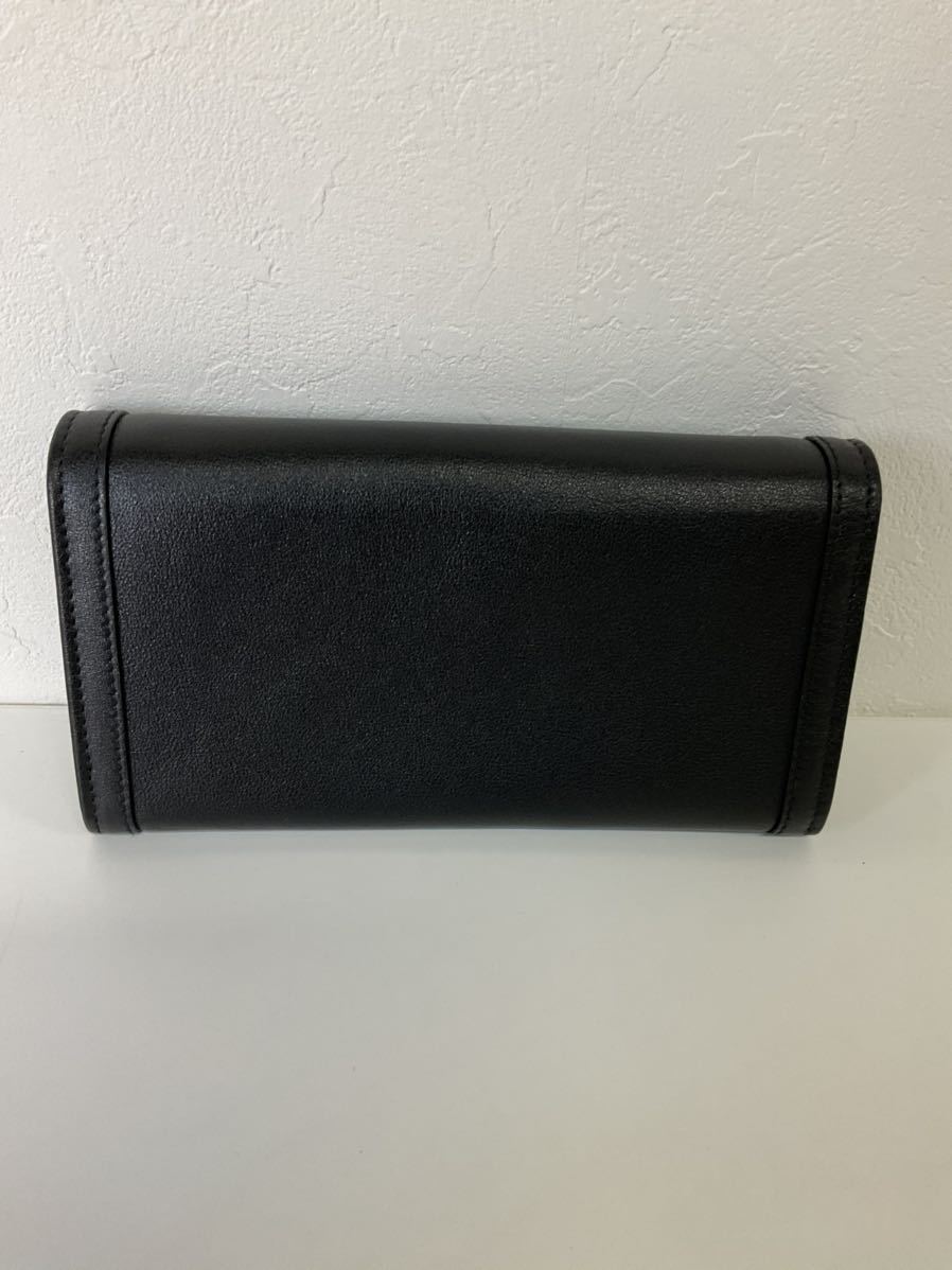 営SA484-60◆ 【新品・未使用】GUCCI グッチ バンブー チェーンウォレット 658243・525040 ブラック ゴールドチェーン ２つ折り財布 箱あり_画像9