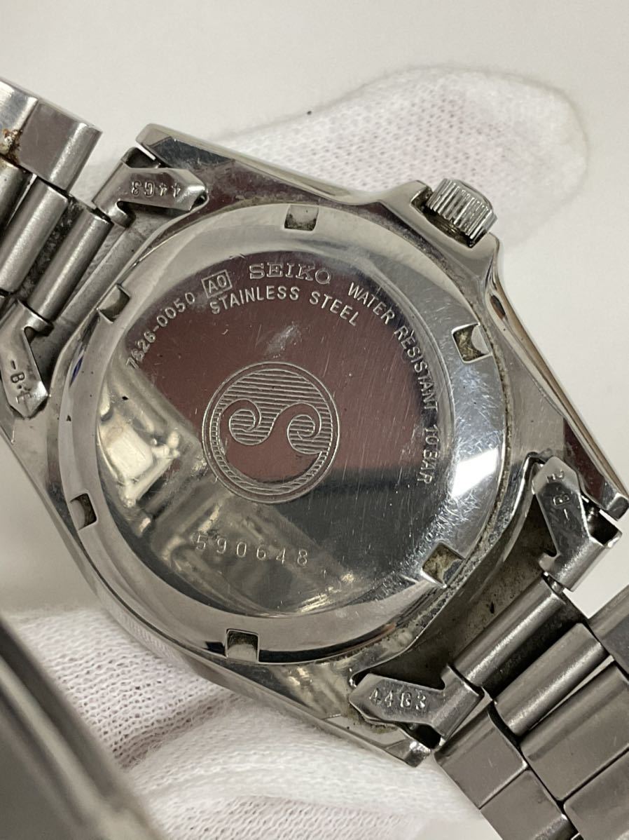 D505-60◆ SEIKO セイコー ダイバー自動巻き 7S26-0050 メンズ デイデイト 腕時計 （稼働品）_画像4