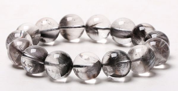 [EasternStar] международная отправка черный серебряный рутил кварц Black Silver Rutile Taichi n специальный отбор шар размер 10mm рука вокруг примерно 16cm