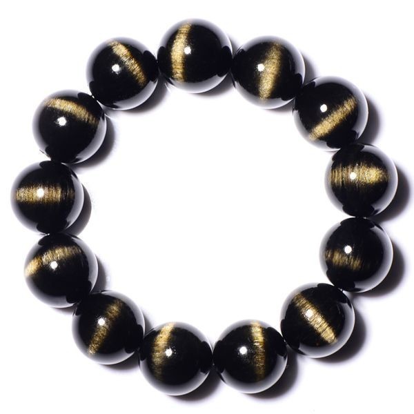 [EasternStar] international shipping cat's-eye Golden obsiti Anne special selection Friday stone bracele sphere size 18mm arm around approximately 21cm
