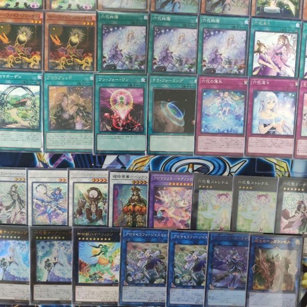 遊戯王 六花アロマデッキ 六花精スノードロップ 六花精ボタン アロマセラフィ-スイート・マジョラム アロマリリス-ローズマリー