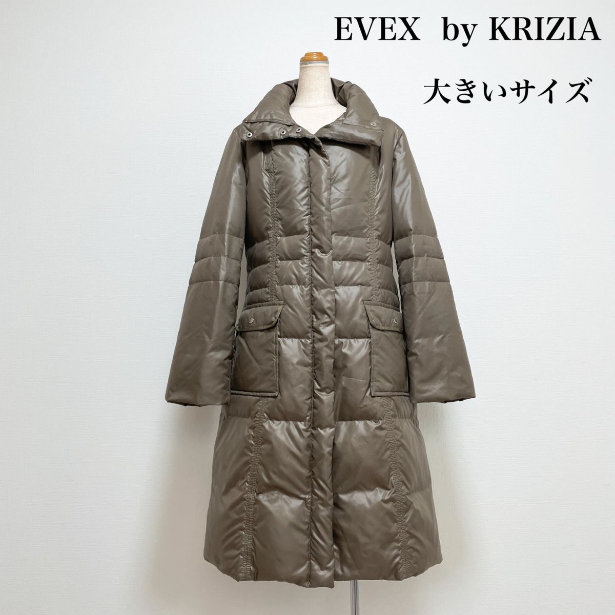 EVEX by KRIZIA ロングダウンコート フェザー 大きいサイズ 冬 暖か