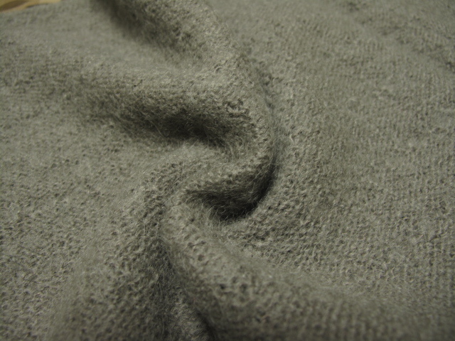 新品　和装　和服　羽織　ニット　裾　透かし編み　毛70％　グレージュ　防寒　着物　和風　日本_画像6