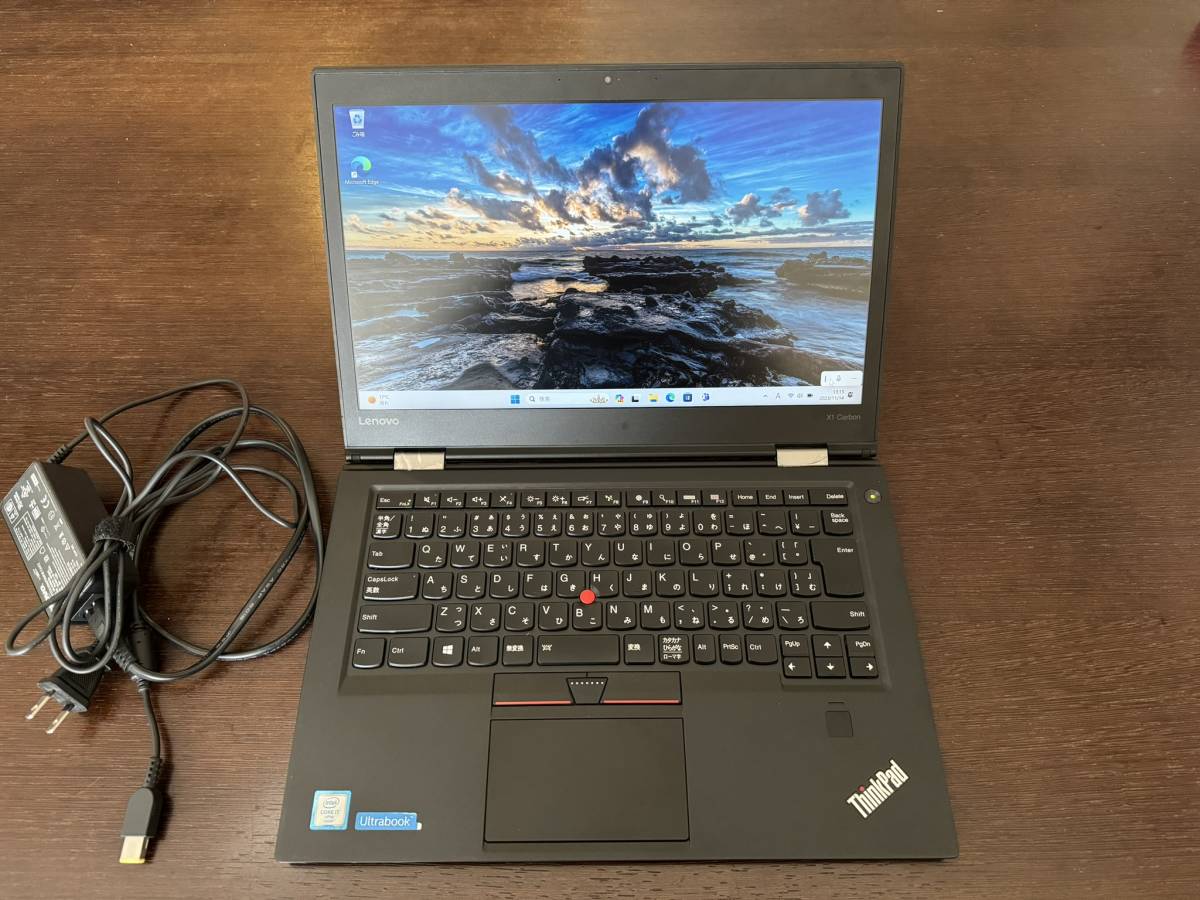 Lenovo Thinkpad x1 carbon 4th generation corei7 6600U 2.8GHz メモリ 8GB SSD 256GB WQHD 2560x1440 2016年製 Windows 11 23H2_画像1