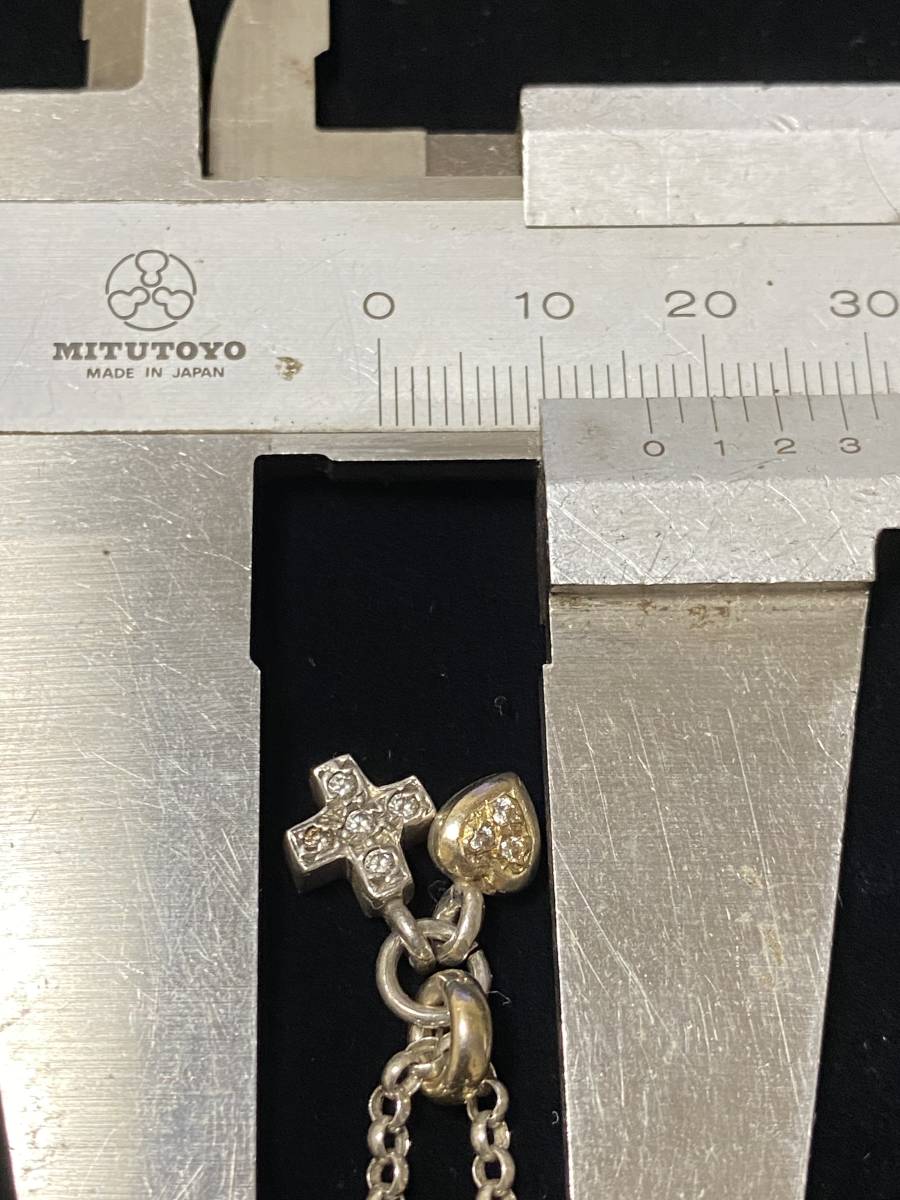 ◇750 / 925 刻印入 18金 ゴールド シルバー コンビ ハート ◇750 / 925 刻印入 18金 ゴールド シルバー コンビ ハート