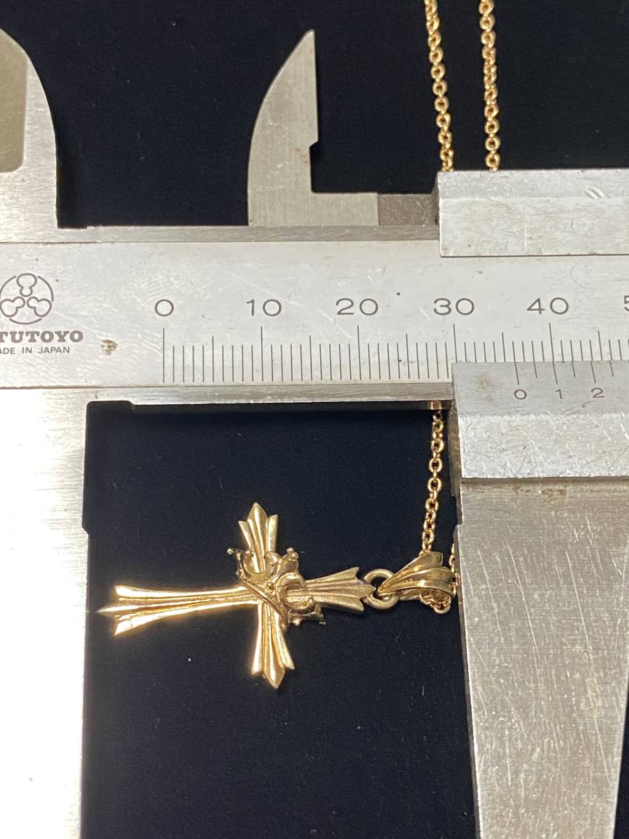 * Royal Order Sistine Crosssi нагрудник n Cross подвеска с цепью 9K 10K Gold колье цепочка есть *( осмотр ) Crown Chrome Hearts 