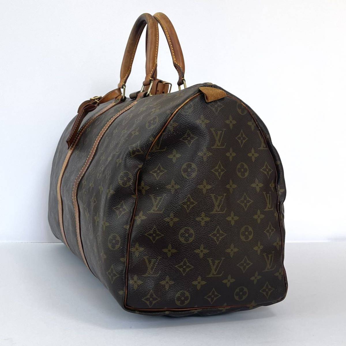 1円 ◎ LOUIS VUITTON ルイヴィトン M41426 モノグラム キーポル50 ボストンバッグ トラベルバッグ 旅行カバン ブラウン系 SP1924_画像4