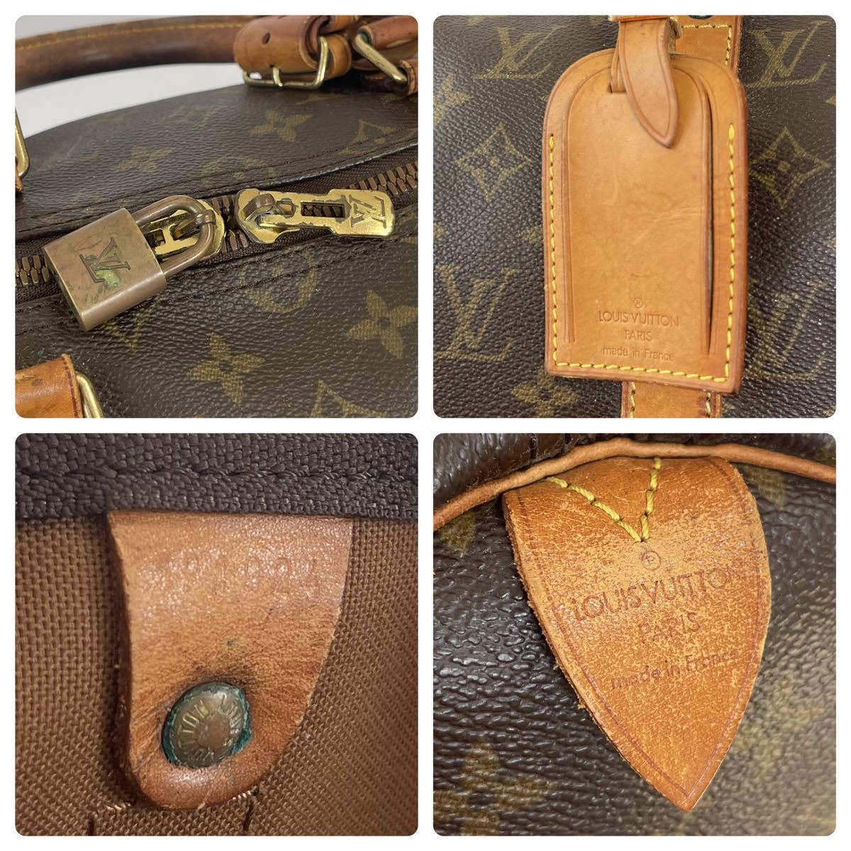 1円 ◎ LOUIS VUITTON ルイヴィトン M41426 モノグラム キーポル50 ボストンバッグ トラベルバッグ 旅行カバン ブラウン系 SP1924_画像10