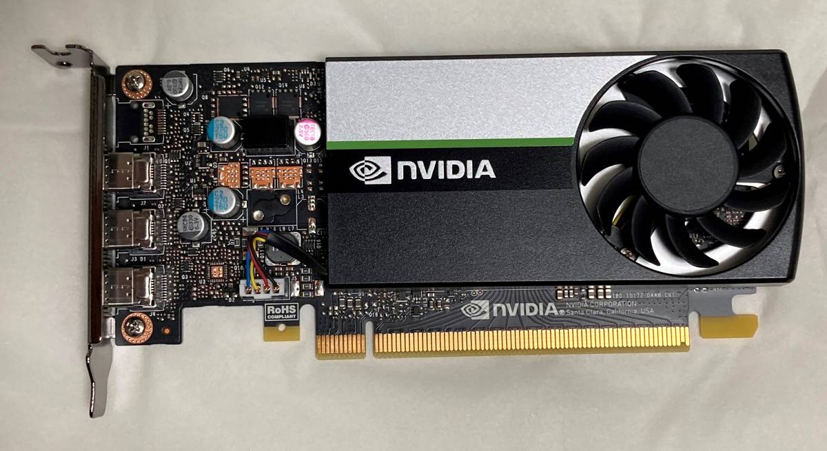 美品 ・NVIDIA グラフィックボード T400 4GB GDDR6 30W ロープロファイル ブラケット_画像1