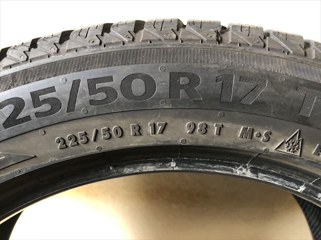 激安中古スタッドレスタイヤ　　225/50R17 98T コンチネンタル　vikingcontact7 22年製　　4本_画像6