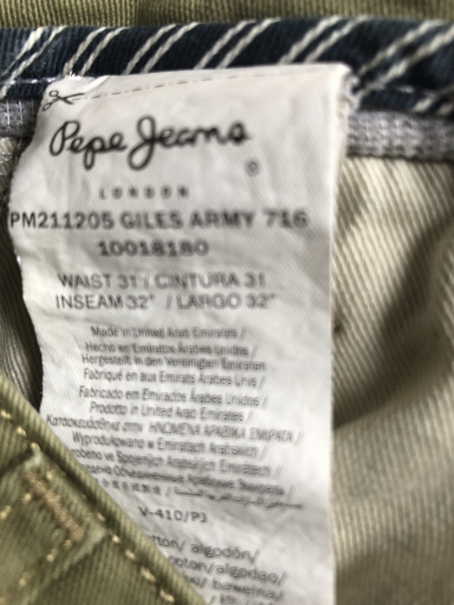 ペペ ジーンズ ロンドン　Pape Jeans London GILES　W11　メンズチノパン　/_画像6