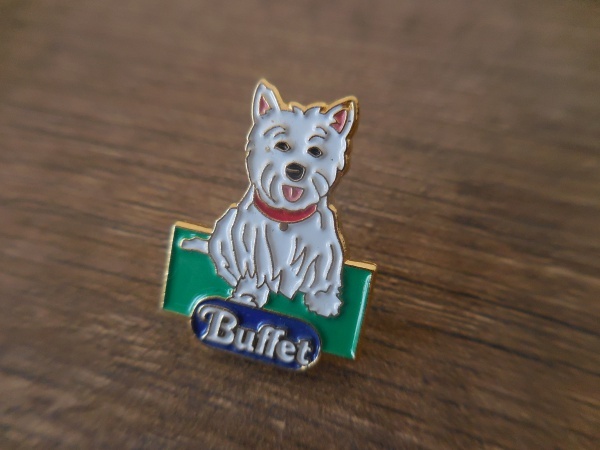 フランス☆古いピンズ 【Buffet】ピンバッジ PINS 犬 イヌ いぬ_画像2