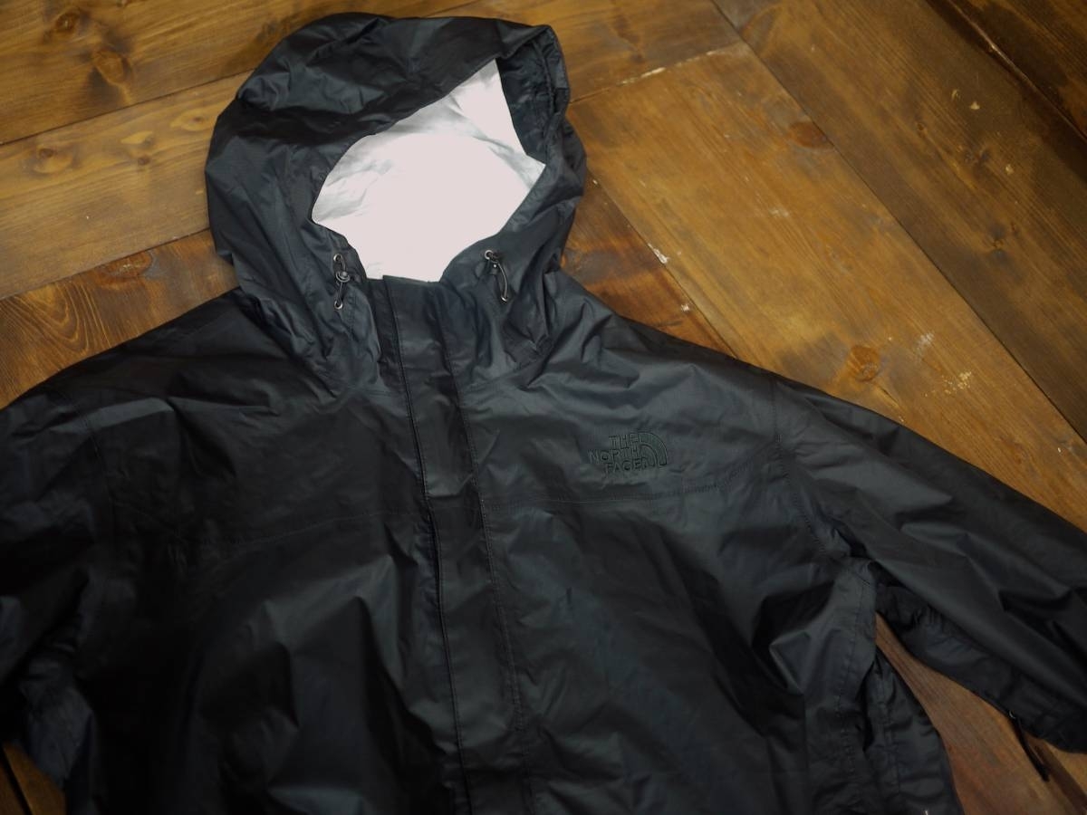 新品Sサイズ THE NORTH FACE MEN'S VENTURE JACKET ノースフェイス ナイロン ジャケットBlack×yellow 軽量防水ベンチャージャケット_画像7