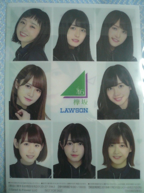 欅坂46×ローソン 渡辺梨加 両面クリアファイル 新品・未開封_画像2