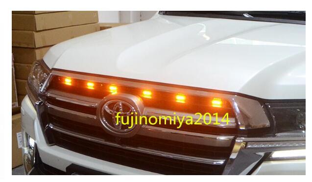 新作 トヨタ ランドクルーザー 200後期 専用 フロント グリル LEDライト 3色可選_画像2