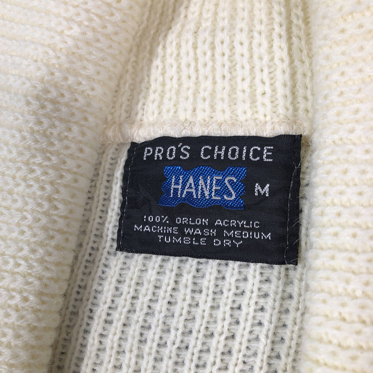 70S 80S HANES ヴィンテージ アクリルニット ショールカラー 70S 80S HANES ヴィンテージ アクリルニット ショールカラー
