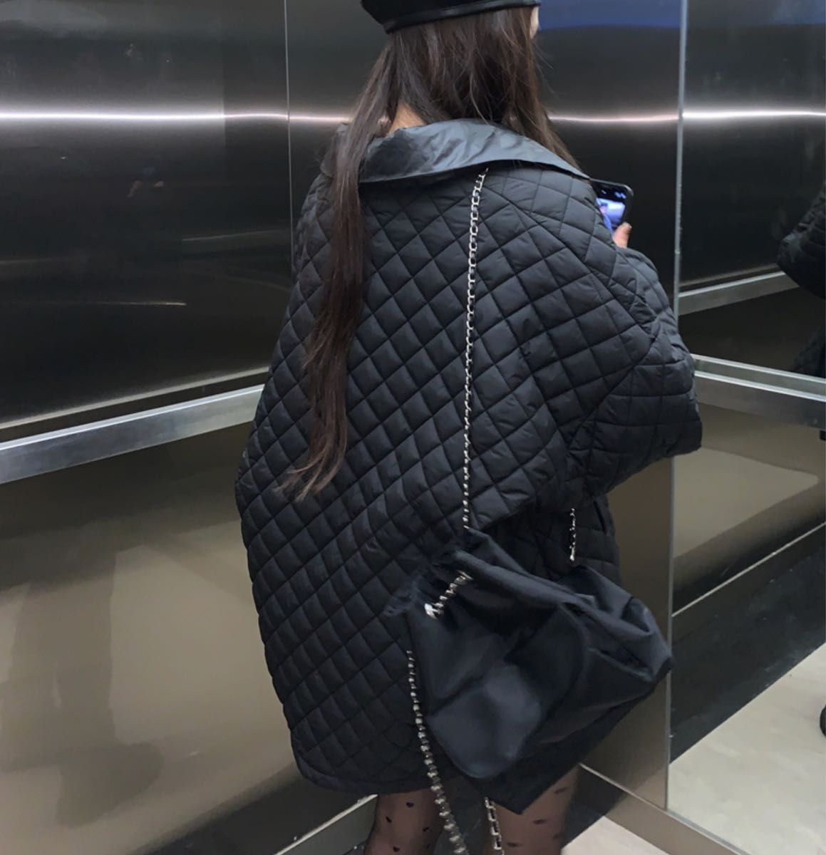 キルティング ジャケット コート アウター 冬服 レディース　フリーサイズ　新品未使用品　韓国