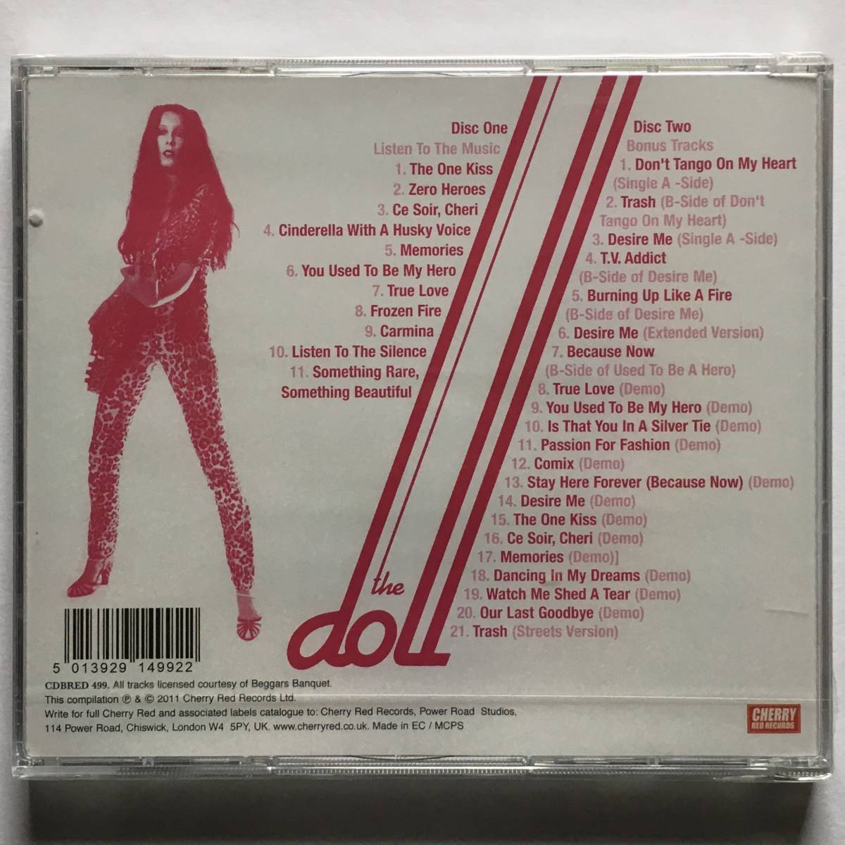 【新品CD】THE DOLL「LISTEN TO THE SILENCE」UK CHERRY RED 2DISC SET シールド未開封 SEALED!!_画像2