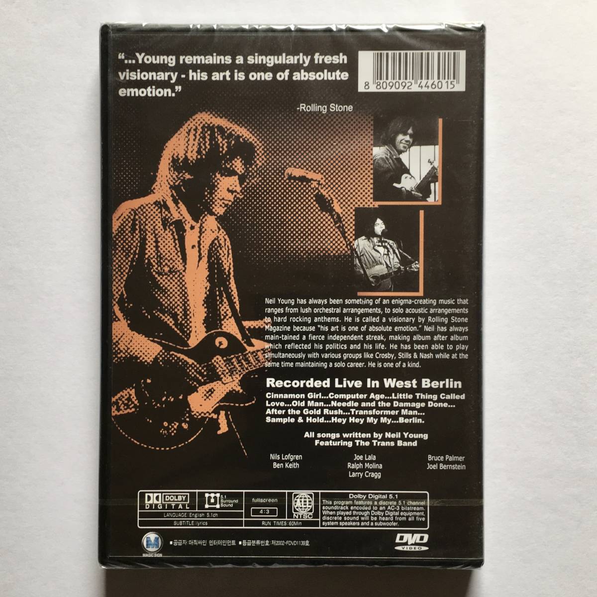 【新品DVD】NEIL YOUNG「IN BERLIN」KOREA MUSIC SIGN シールド未開封 SEALED!!_画像2