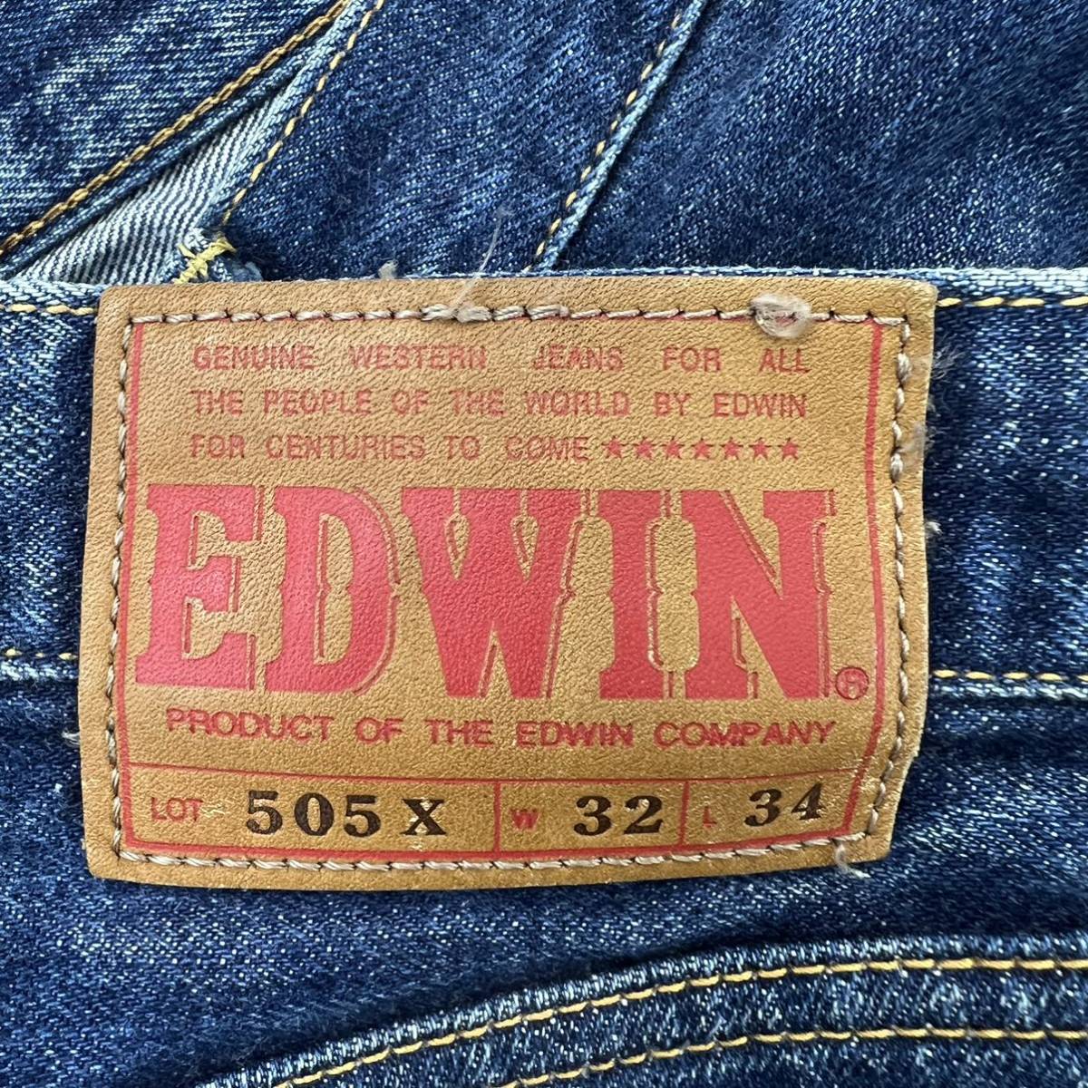 EDWIN * 505X 5505 мягкий цвет ..* cell bichi Denim брюки джинсы W32 American Casual Street Biker casual Edwin #Ja6849