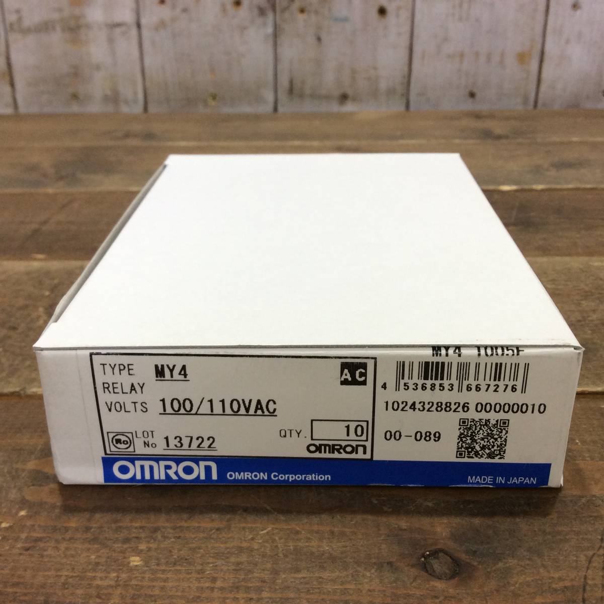 ●【AH-03519】未使用品 OMRON オムロン ミニパワーリレー（1箱10個入） MY4 100/110VAC【レターパックプラス・送料全国一律520円可】_画像1