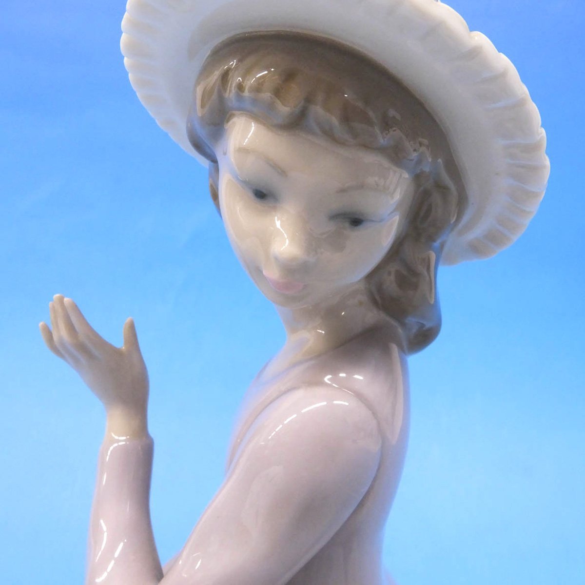 1円～おたからや◆x-A16871　リヤドロ　LLADRO #5034「食いしんぼうなアヒルさん」　少女　フィギュリン　陶器　人形　ブランド西洋置物_画像4