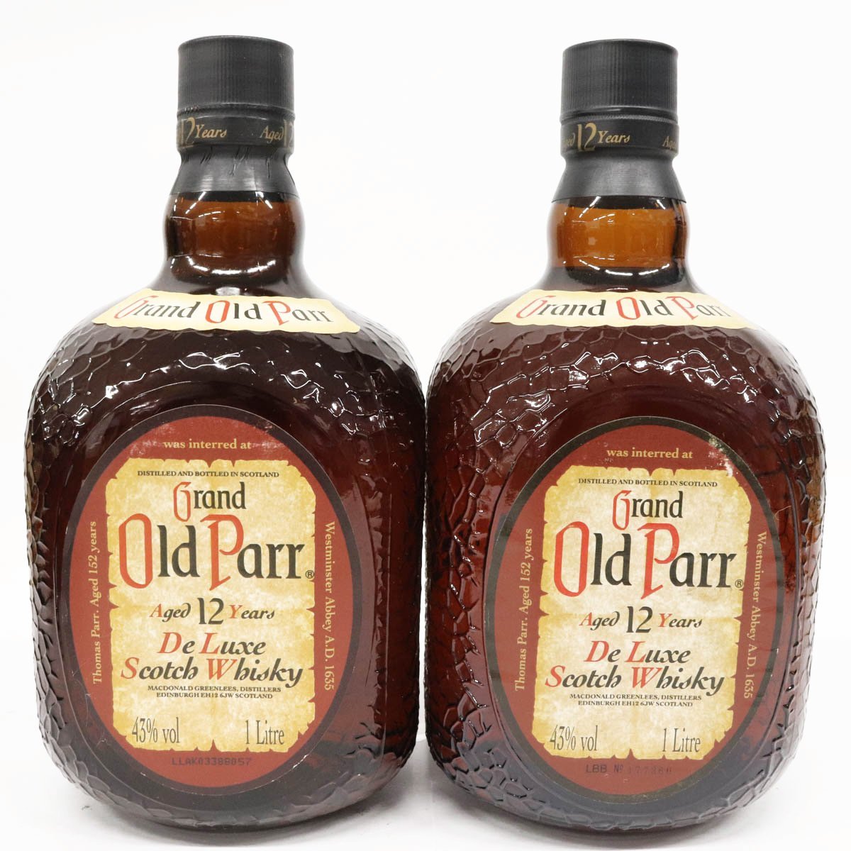 スコッチウイスキー《計8本》グランドオールドパー12年　デラックス 1L　43%　Grand Old Parr◆おたからや【x-A12918】_画像5