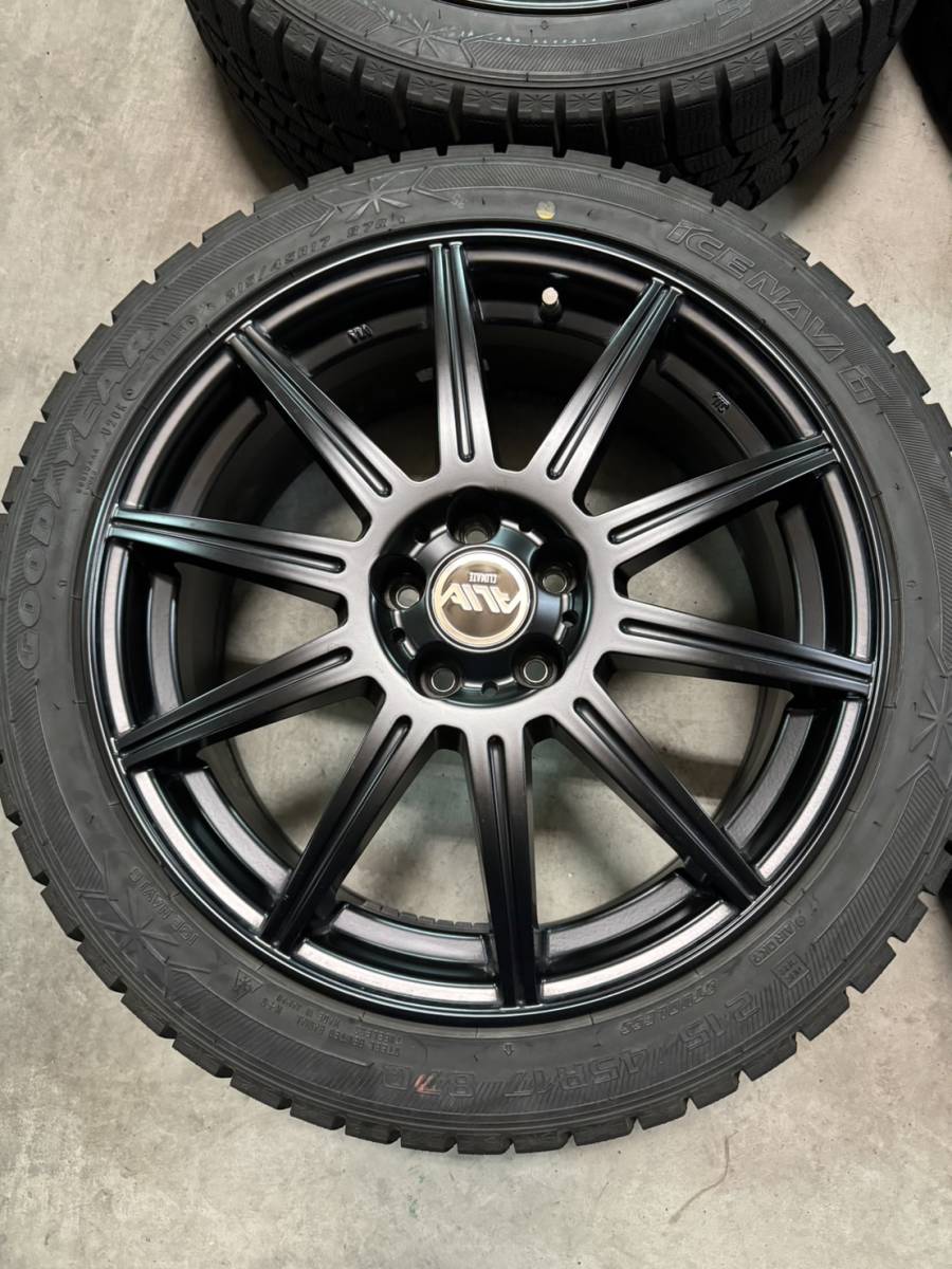 バリ溝！8.5分山 プリウス 86 BRZ 等 215/45R17 スタッドレス グッドイヤー アイスナビ６ 17インチ PCD100/5H クライメイト_画像6