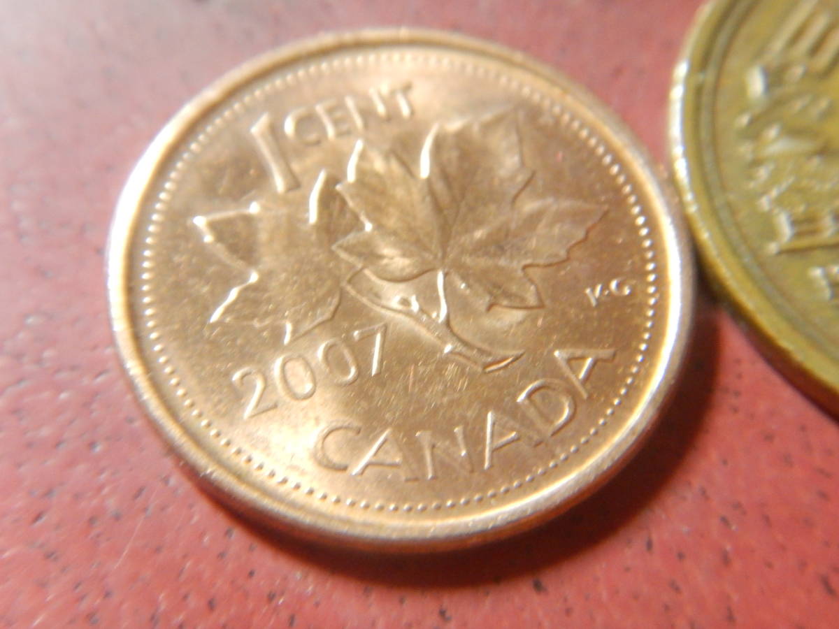 外国・カナダ／１セント青銅貨（2007年）　231109_画像3