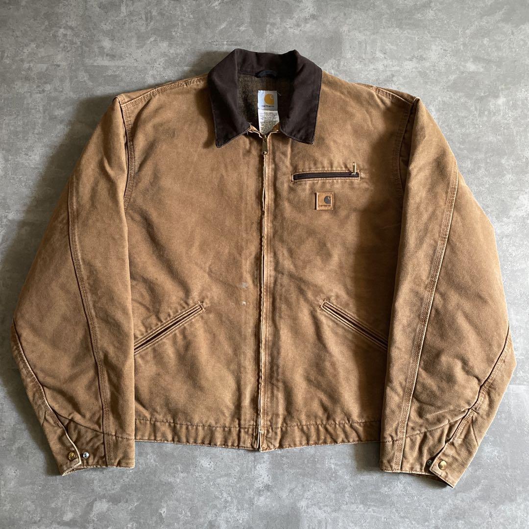 レアカラー carhartt カーハート Detroit Jacket J97 デトロイト ジャケット BRN ブラウン 2XL Tall サイズ  ダック ワーク 90s 00s