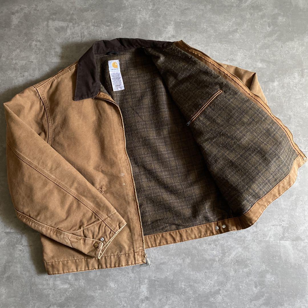 レアカラー carhartt カーハート Detroit Jacket J97 デトロイト ジャケット BRN ブラウン 2XL Tall サイズ  ダック ワーク 90s 00s