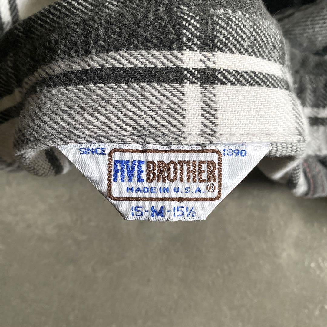 黒×白 70s 80s ビンテージ USA製 FIVE BROTHER ファイブブラザー 黒×白 70s 80s ビンテージ USA製 FIVE BROTHER ファイブブラザー
