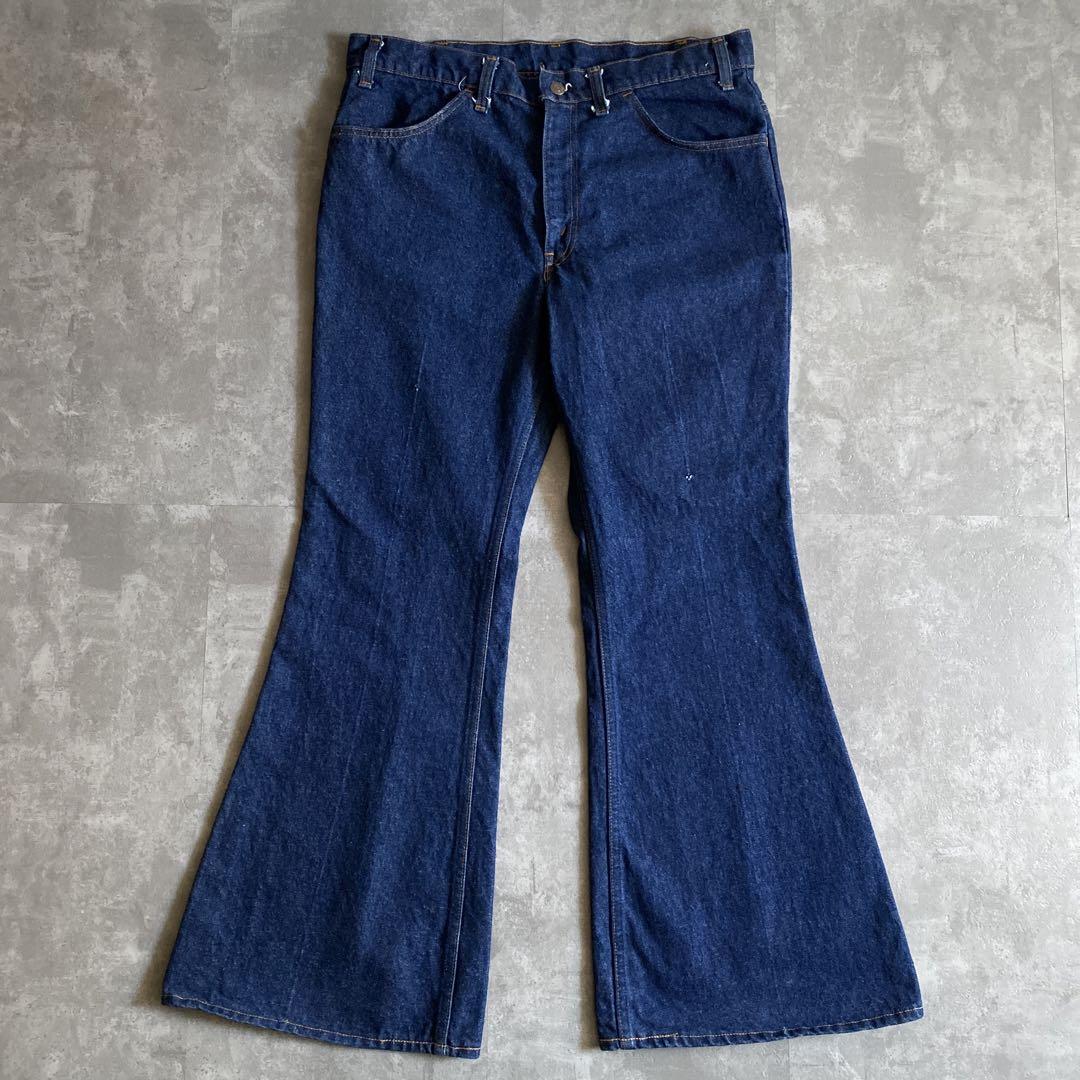 濃紺 70s Levis リーバイス 684 BIG BELL ビッグベル ベルボトム デニム パンツ フレア ジーンズ W36 L31 USA製  70年代 アメリカ製 古着