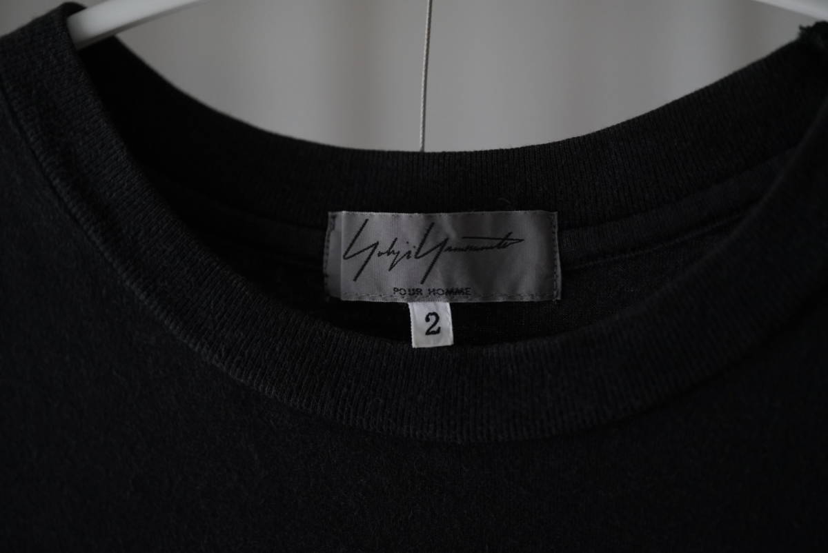 yohji yamamoto ブラックTシャツ ヨウジヤマモト Y's ワイズ SIZE02 ヴィンテージ_画像3