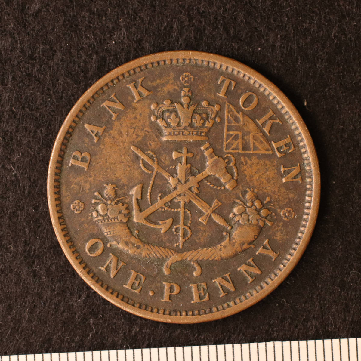 KM#Tn3/カナダ植民地 アッパー・カナダ 1ペニー銅貨（1852）[E2737] コイン_画像3