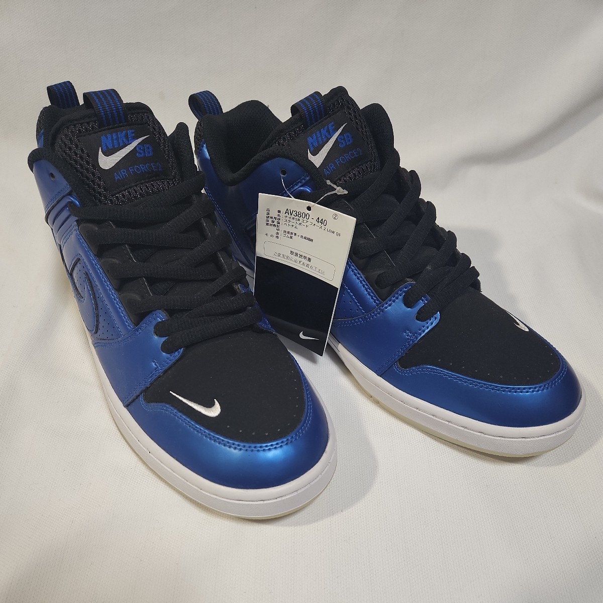 SB AIR FORCE 2 LOW QS 未使用 30cm US12 AV3800 440 BLUE BLACK_画像3