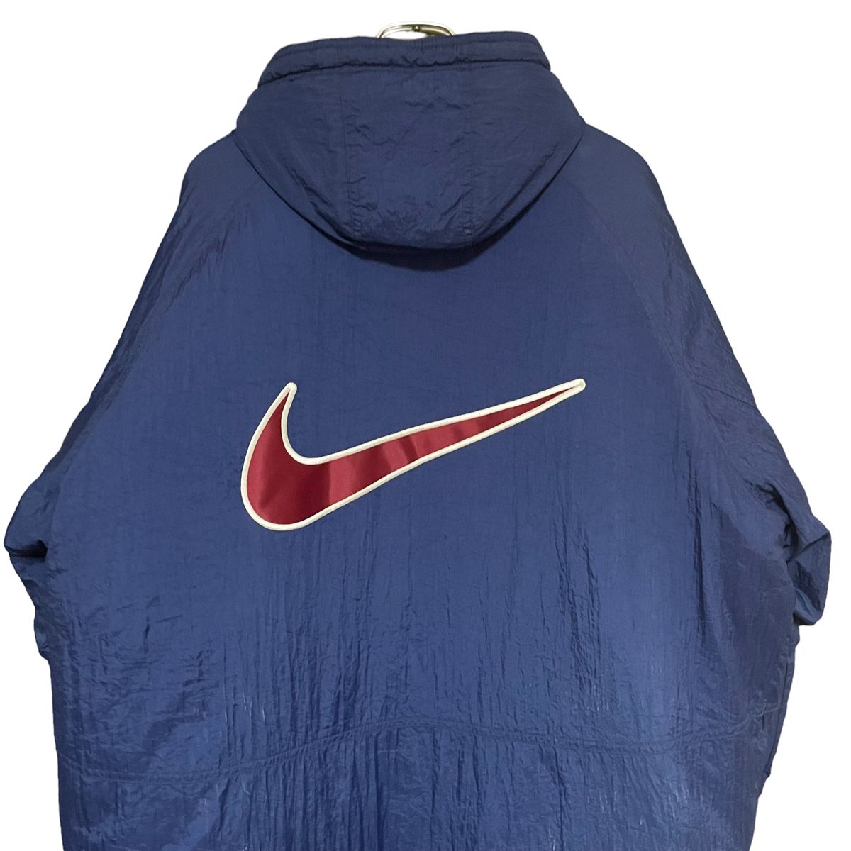 【Vintage】 90s Nike ビックロゴ　ナイロンコート　ベンチコート　白タグ　中綿　マウンテンパーカー