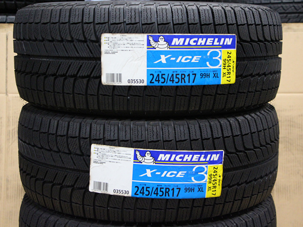 B17 ミシュラン MICHELIN X-ICE XI3 3 245/45R17 99H XL 新品 4本 ベンツ W212 Eクラス E500 GT-R R32 R33 アウディ A4 A6 TT BMW 540i_画像2