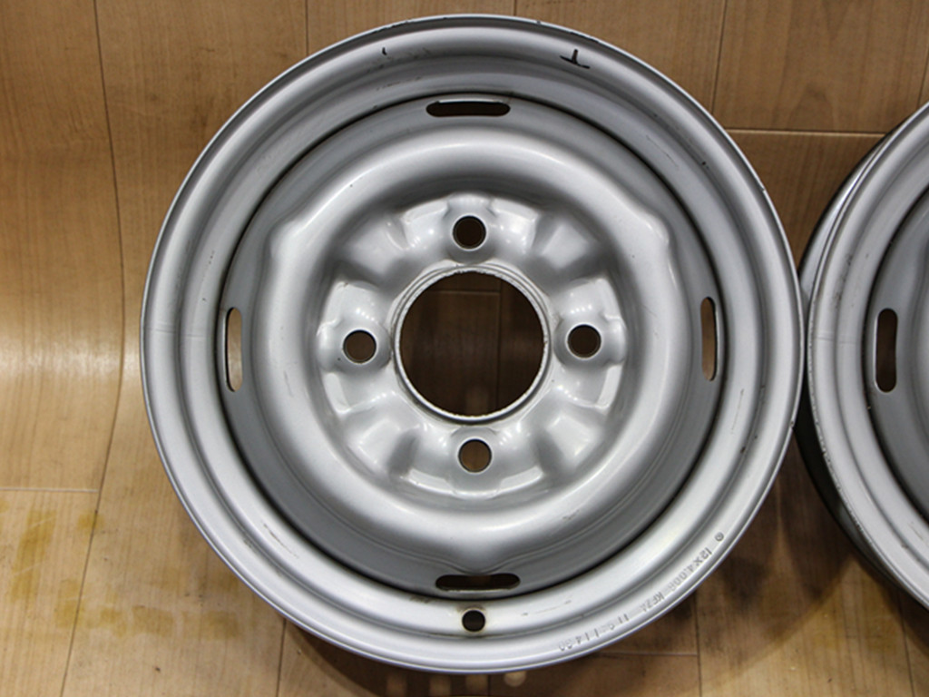 B232 旧車 希少 当時物 激レア 日産 鉄 ホイール 12X4J+30 PCD114.3 ハブ径73mm 12インチ JDM USDM サニトラ B110 サニー 軽トラ 軽バン_画像2